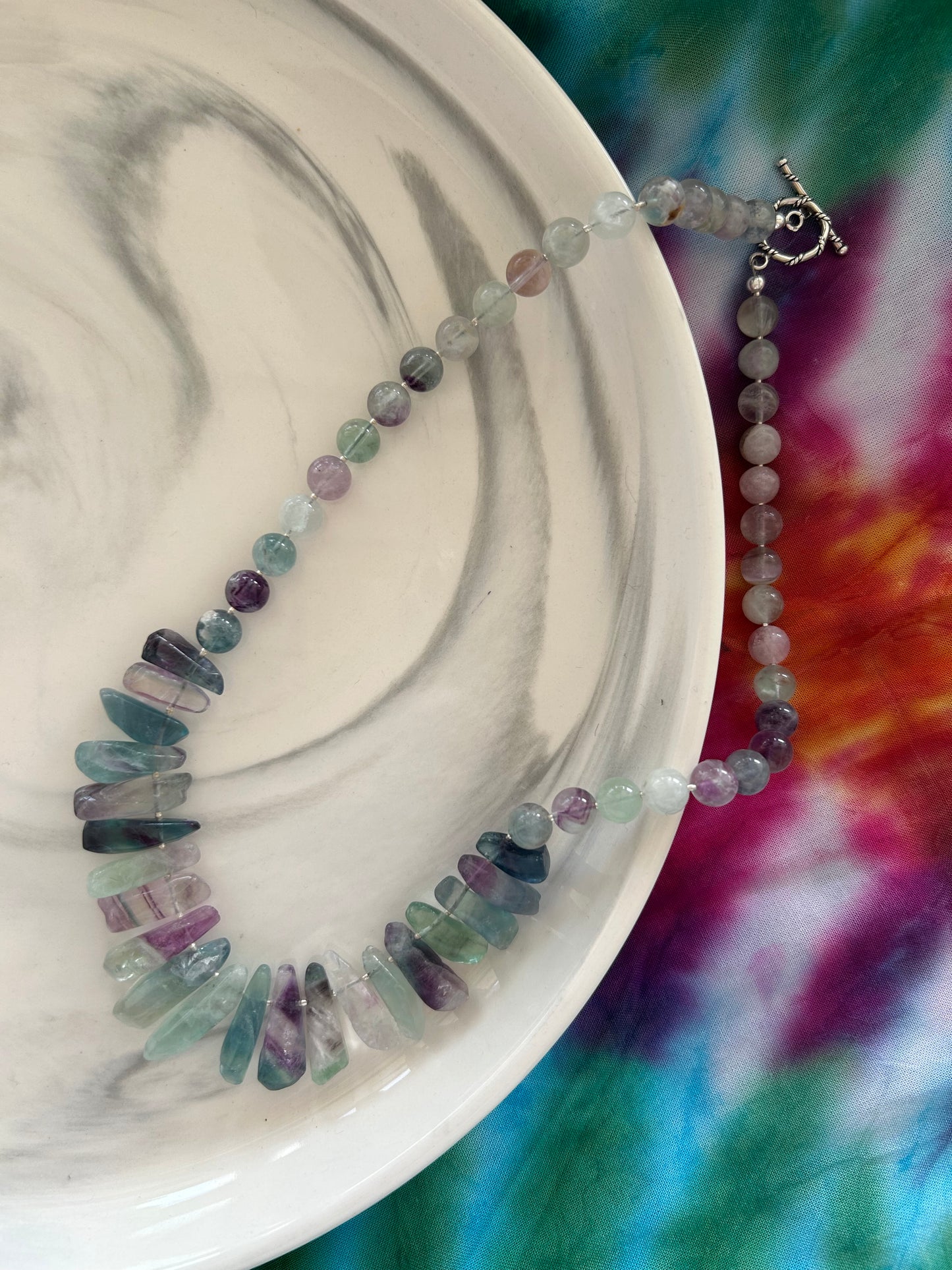 Pastel Icicle Fluorite Necklace