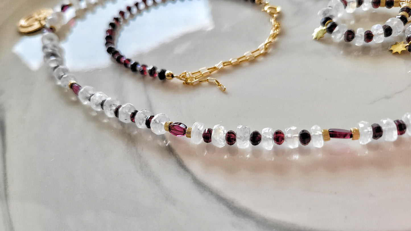 Moonstone & Garnet Set