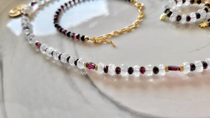 Moonstone & Garnet Set