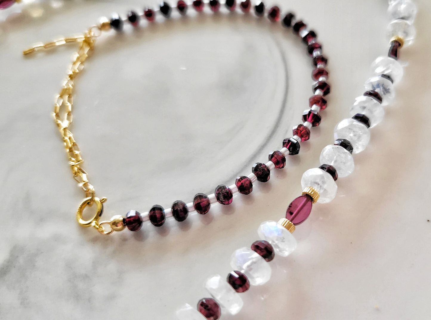 Moonstone & Garnet Set