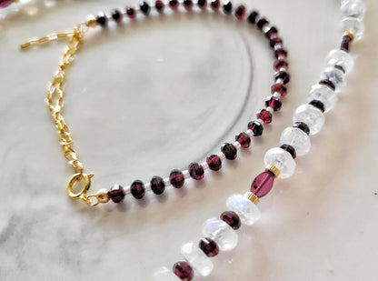 Moonstone & Garnet Set