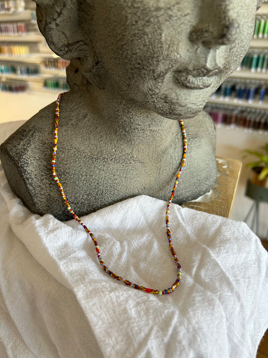 Fall into Summer Trade Bead Necklace