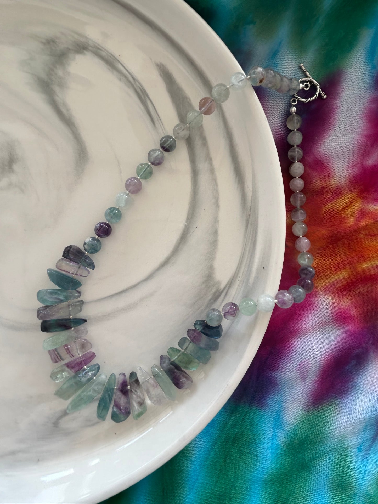 Pastel Icicle Fluorite Necklace