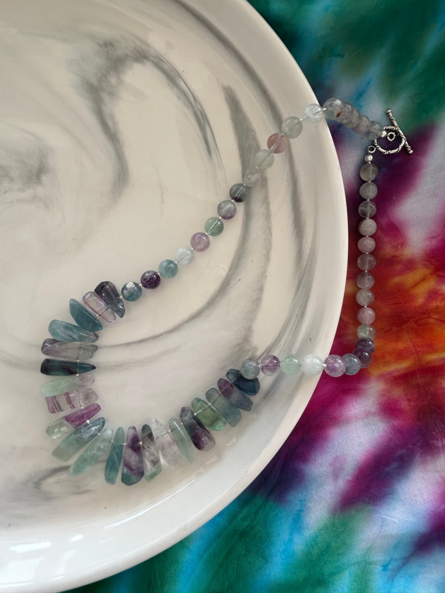 Pastel Icicle Fluorite Necklace