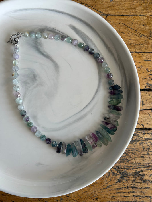 Pastel Icicle Fluorite Necklace