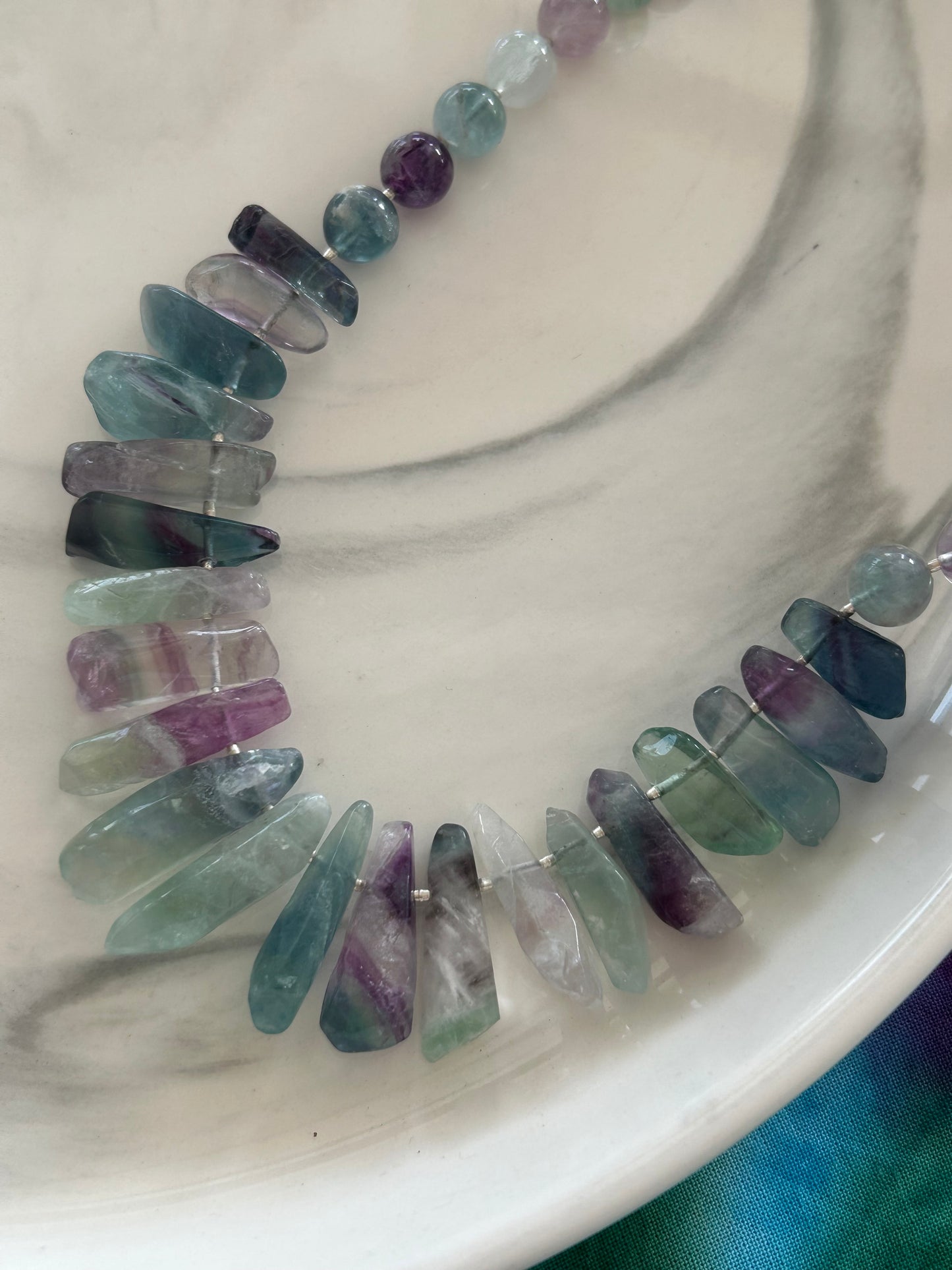 Pastel Icicle Fluorite Necklace