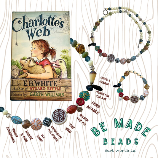 Charlotte's Web inspired Necklace and Bracelet