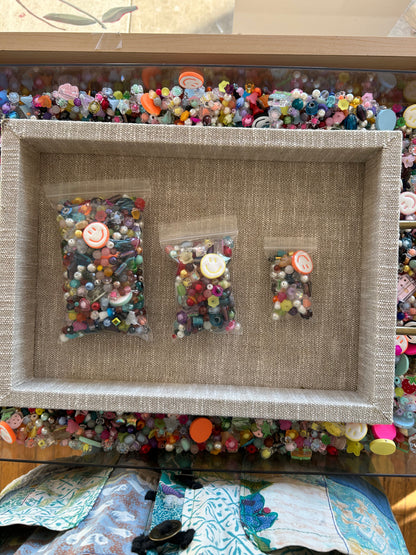 Bead Bin Bags : Glass, Acrylic, Dyed Quartz etc.