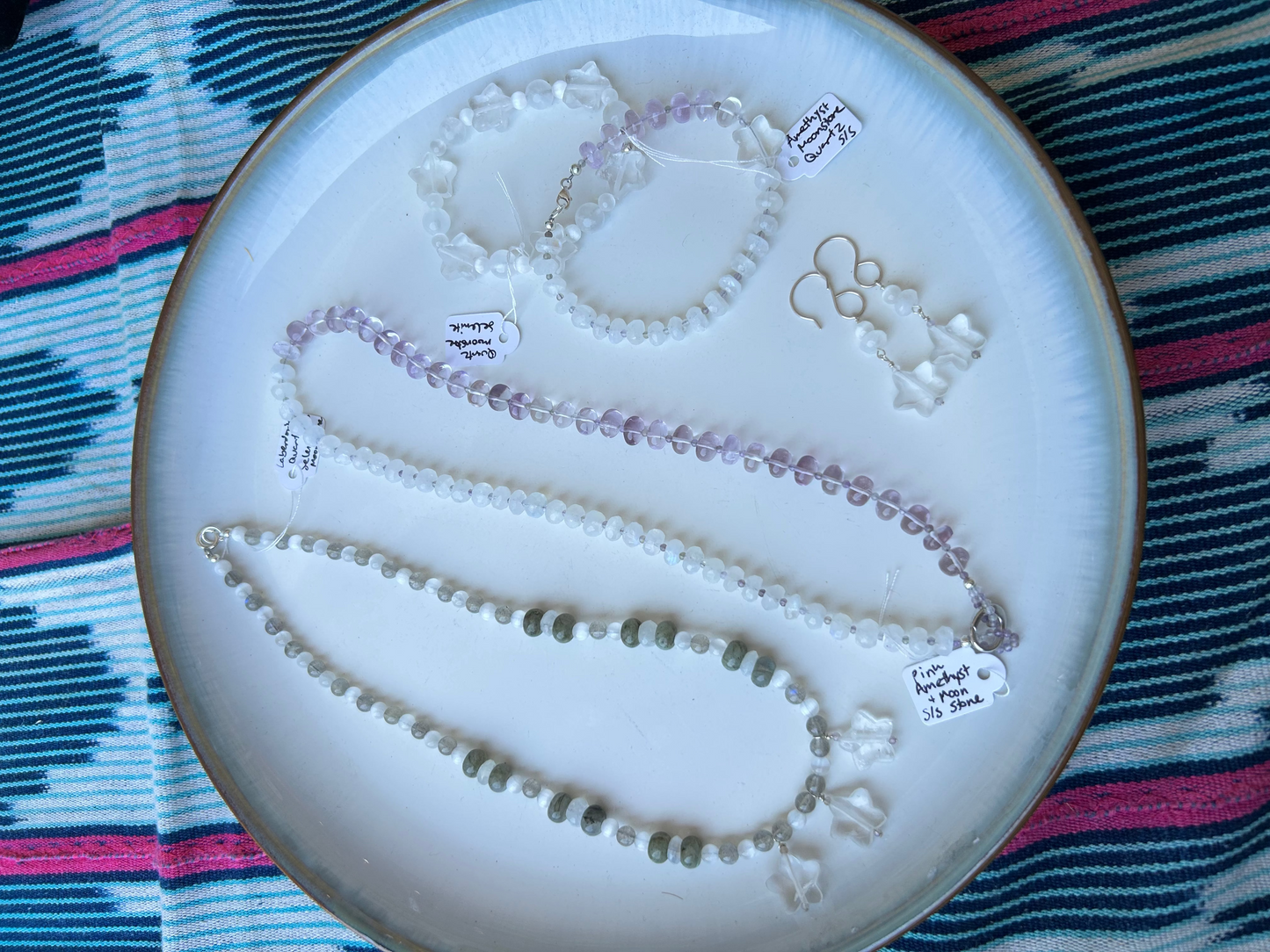 Full Moonstone and Amethyst Jewelry