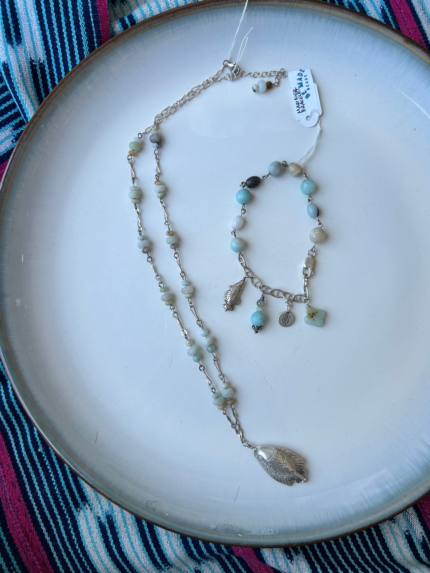 Fishing Necklace and Bracelet Set